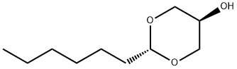 trans-2-hexyl-1,3-dioxan-5-ol 结构式
