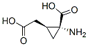 Cyclopropaneacetic acid, 2-amino-2-carboxy-, (1S-cis)- (9CI) 结构式