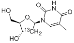 チミジン-2'-13C 化学構造式