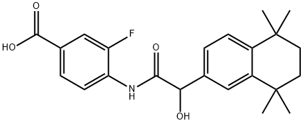 BENZOIC ACID, 3-FLUORO-4-[[(2R)-HYDROXY(5,6,7,8-TETRAHYDRO-5,5,8,8-TETRAMETHYL-2-NAPHTHALENYL)ACETYL]AMINO]-|BMS 961