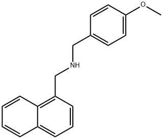(4-メトキシベンジル)(1-ナフチルメチル)アミン 化学構造式