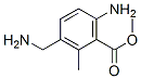 Benzoic acid, 6-amino-3-(aminomethyl)-2-methyl-, methyl ester (9CI) Structure