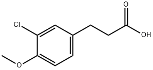 3-(3-氯-4-甲氧苯基)丙酸, 1857-56-3, 结构式