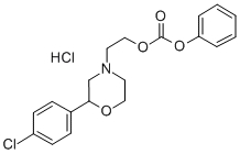Carbonic acid, 2-(2-(4-chlorophenyl)-4-morpholinyl)ethyl phenyl ester,  hydrochloride Structure