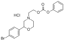 Carbonic acid, 2-(2-(4-bromophenyl)-4-morpholinyl)ethyl phenyl ester,  hydrochloride 结构式