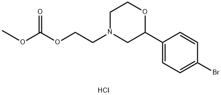 Carbonic acid, 2-(2-(4-bromophenyl)-4-morpholinyl)ethyl methyl ester,  hydrochloride 结构式