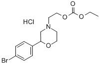 Carbonic acid, 2-(2-(4-bromophenyl)-4-morpholinyl)ethyl ethyl ester, h ydrochloride Structure