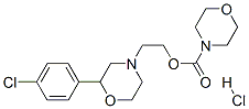 2-[2-(4-chlorophenyl)morpholin-4-yl]ethyl morpholine-4-carboxylate hyd rochloride 化学構造式