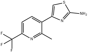 4-[2-Methyl-6-(trifluoromethyl)pyridin-3-yl]-1,3-thiazol-2-amine Structure