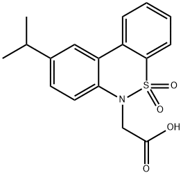 (9-isopropyl-5,5-dioxido-6H-dibenzo[c,e][1,2]thiazin-6-yl)acetic acid Structure