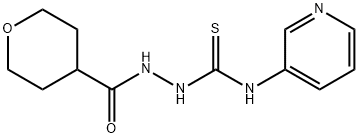 N-Pyridin-3-yl-2-(tetrahydro-2H-pyran-4-ylcarbonyl)hydrazinecarbothioamide Struktur