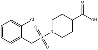 1-[(2-chlorobenzyl)sulfonyl]piperidine-4-carboxylic acid Structure