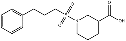 1-[(3-phenylpropyl)sulfonyl]piperidine-3-carboxylic acid Structure