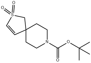 tert-butyl 2-thia-8-azaspiro[4.5]dec-3-ene-8-carboxylate 2,2-dioxide 化学構造式