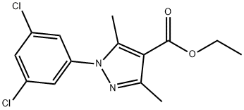 Ethyl 1-(3,5-dichlorophenyl)-3,5-dimethyl-1H-pyrazole-4-carboxylate Struktur