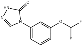 4-[3-(ジフルオロメトキシ)フェニル]-2,4-ジヒドロ-3H-1,2,4-トリアゾール-3-オン 化学構造式