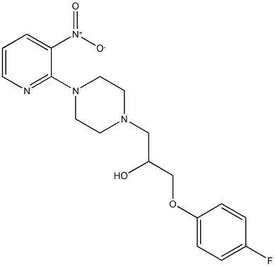 1-(4-Fluorophenoxy)-3-(4-{3-[hydroxy(oxido)amino]pyridin-2-yl}piperazin-1-yl)propan-2-ol,1858255-69-2,结构式