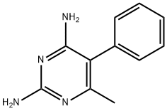 6-メチル-5-フェニル-2,4-ピリミジンジアミン 化学構造式