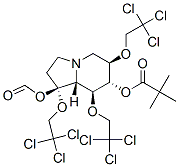 Propanoic acid, 2,2-dimethyl-, octahydro-1,6,8-tris(2,2,2-trichloroethoxy)carbonyloxy-7-indolizinyl ester, 1S-(1.alpha.,6.beta.,7.alpha.,8.beta.,8a.beta.)- 结构式