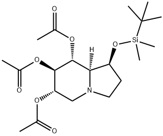 6,7,8-Indolizinetriol, 1-(1,1-dimethylethyl)dimethylsilyloxyoctahydro-, triacetate (ester), 1S-(1.alpha.,6.beta.,7.alpha.,8.beta.,8a.beta.)-|