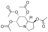 1,6,7,8-Indolizinetetrol, octahydro-, tetraacetate (ester), 1S-(1.alpha.,6.beta.,7.beta.,8.beta.,8a.beta.)- Struktur
