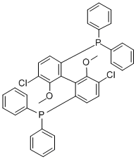 R(+)-5,5' - 二氯-6,6'-双(DIPHE.PHOS)2,2' - 二甲氧基联苯 结构式