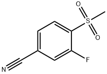 3-氟-4-(甲磺酰基)苄腈,185946-05-8,结构式