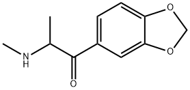 2-Methylamino-1-(3,4-methylenedioxyphenyl)propan-1-one 化学構造式