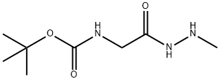 Glycine, N-[(1,1-dimethylethoxy)carbonyl]-, 2-methylhydrazide (9CI) Structure