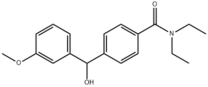 rac-4-(3’-Methoxy-α-hydroxybenzyl)-N,N-diethylbenzamide Structure