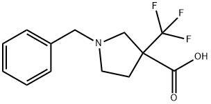 1-Benzyl-3-trifluoromethyl-pyrrolidine-3-carboxylic acid Structure