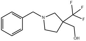 (1-Benzyl-3-trifluoromethyl-pyrrolidin-3-yl)-methanol 化学構造式