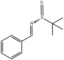 (R)-N-ベンジリデン-2-メチルプロパン-2-スルフィンアミド 化学構造式