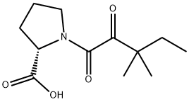 (2S)-1-(1',2'-DIOXO-3',3'-DIMETHYL-PENTYL)-2-PYRROLIDINE-CARBOXYLIC ACID 化学構造式