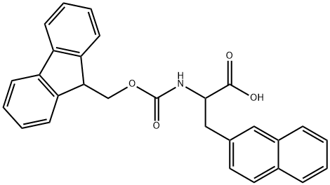 2-(9H-FLUOREN-9-YLMETHOXYCARBONYLAMINO)-3-NAPHTHALEN-2-YL-PROPIONIC ACID 化学構造式