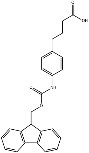 4-(FMOC-4-氨基苯基)丁酸,186320-14-9,结构式