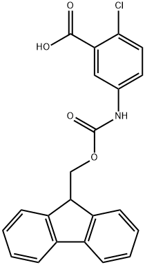 FMOC-5-アミノ-2-クロロ安息香酸 化学構造式