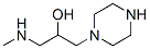 1-(メチルアミノ)-3-ピペラジノ-2-プロパノール 化学構造式