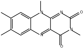 Benzo[g]pteridine-2,4(3H,10H)-dione, 3,7,8,10-tetramethyl- Struktur