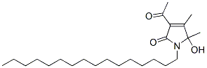 3-acetyl-1-hexadecyl-5-hydroxy-4,5-dimethyl-pyrrol-2-one Structure