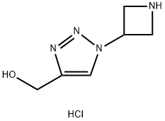 (1-azetidin-3-yl-1H-1,2,3-triazol-4-yl)methanol hydrochloride Structure