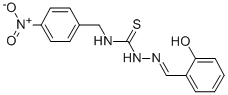 Hydrazinecarbothioamide, 2-((2-hydroxyphenyl)methylene)-N-((4-nitrophe nyl)methyl)- Structure