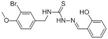 Hydrazinecarbothioamide, N-((3-bromo-4-methoxyphenyl)methyl)-2-((2-hyd roxyphenyl)methylene)- Struktur