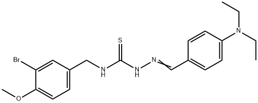 Hydrazinecarbothioamide, N-((3-bromo-4-methoxyphenyl)methyl)-2-((4-(di ethylamino)phenyl)methylene)- 结构式