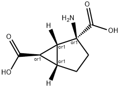 Bicyclo[3.1.0]hexane-2,6-dicarboxylic acid, 2-amino-, (1-alpha-,2-alpha-,5-alpha-,6-alpha-)- (9CI),186462-44-2,结构式