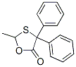 2-Methyl-4,4-diphenyl-1,3-oxathiolan-5-one,18648-76-5,结构式