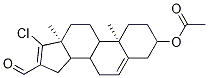 (3BETA)-3-(乙酰氧基)-17-氯雄甾-5,16-二烯-16-甲醛 结构式