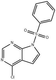 4-CHLORO-7-(PHENYLSULFONYL)-7H-PYRROLO[2,3-D]PYRIMIDINE Structure