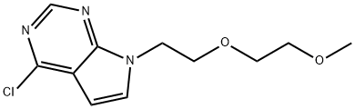 7-(2-(2-METHOXYETHOXY)ETHYL)-4-CHLORO-7H-PYRROLO[2,3-D]PYRIMIDINE 结构式