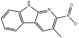 2-Nitro-3-Methyl-9H-pyrido[2,3-b]indole Struktur